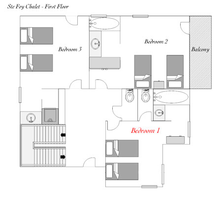 Bedroom One Floor Plan